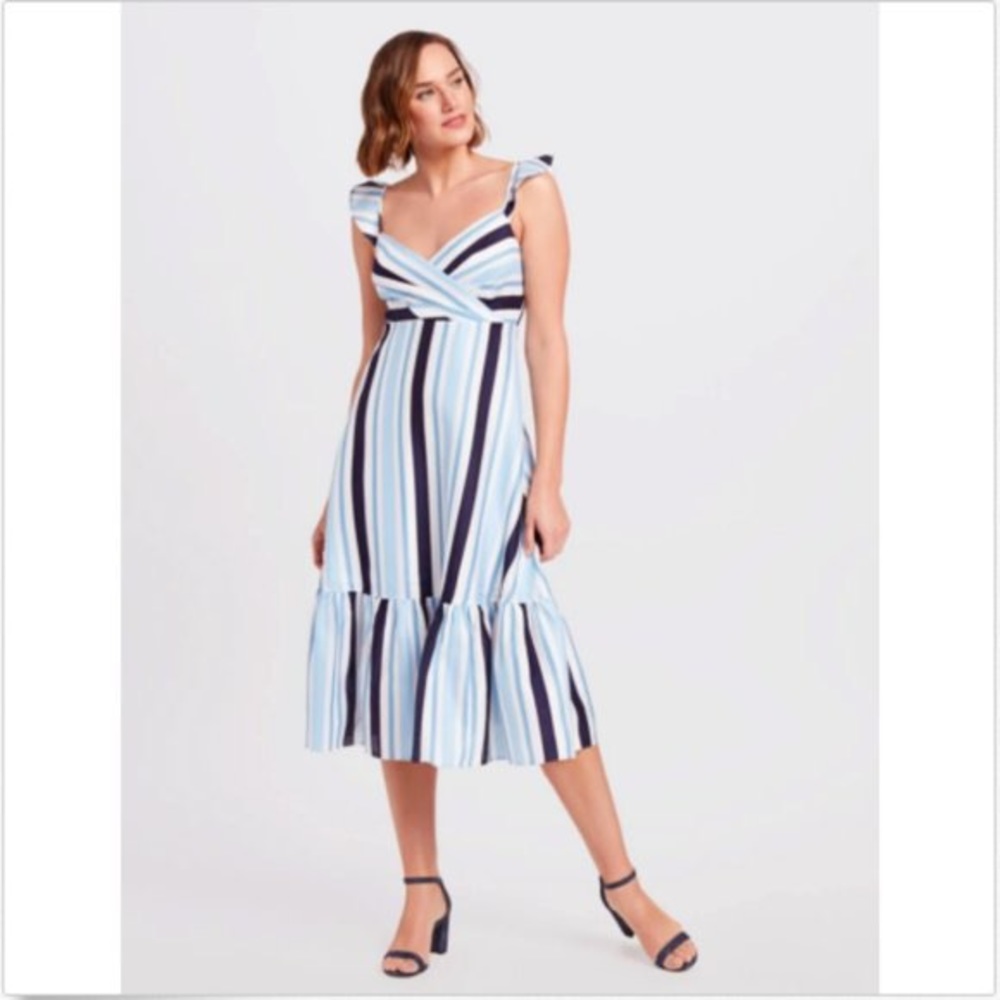 Draper James Striped Midi Dress - NWT